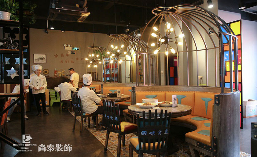 湘菜館裝修實景圖-回味食光