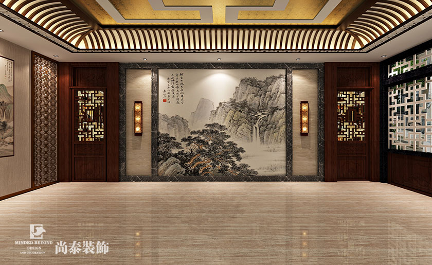 2000㎡中式風(fēng)格辦公室裝修 | 橋德科技園