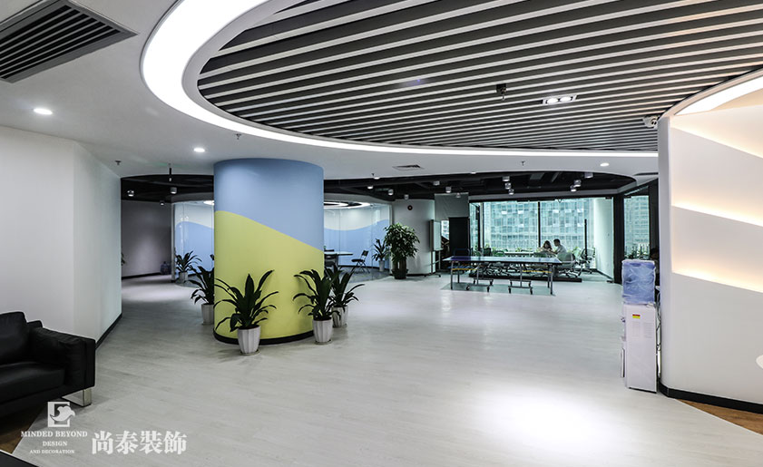 2100㎡招聘公司辦公室裝修實景圖 | 智聯招聘