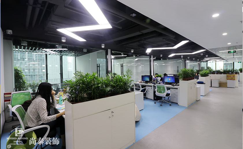 2100㎡招聘公司辦公室裝修實景圖 | 智聯招聘