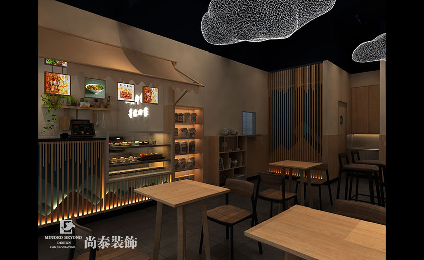 80平米中式過橋米線餐廳設(shè)計(jì) | 東街九號