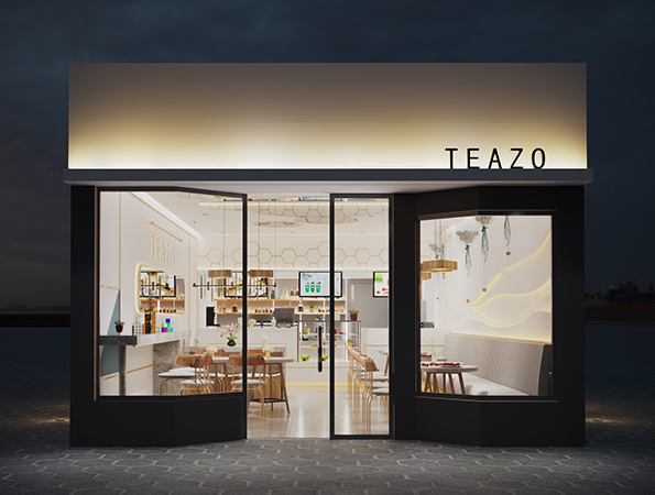 70㎡現代簡約奶茶店設計 | Teazo