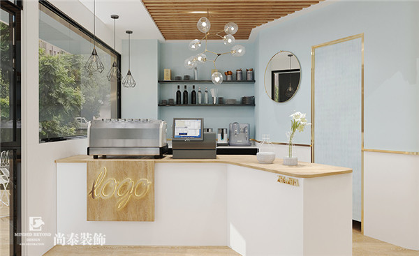 甜品店吧臺(tái)裝修效果圖