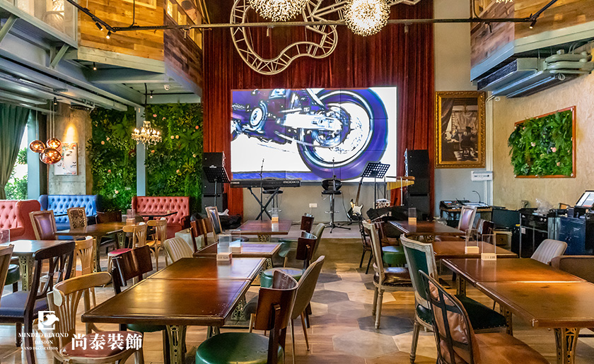 500平米深圳音樂(lè)餐廳裝修實(shí)景案例 | 碧桃