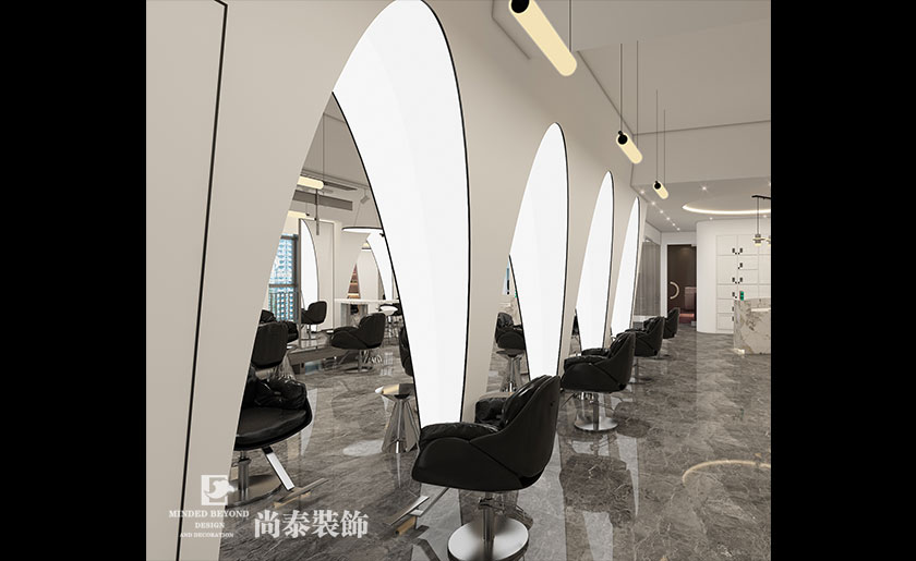 深圳羅湖230平米美發店理發店店面裝修設計效果圖